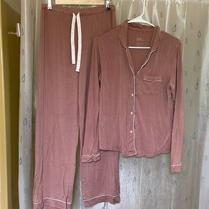 Stars Above blush button down pjs and pants